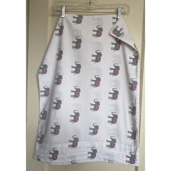 Martha Stewart TRUNK SHOW Whim Elephant Print Cotton Single Standard Pillowcase - Picture 2 of 7